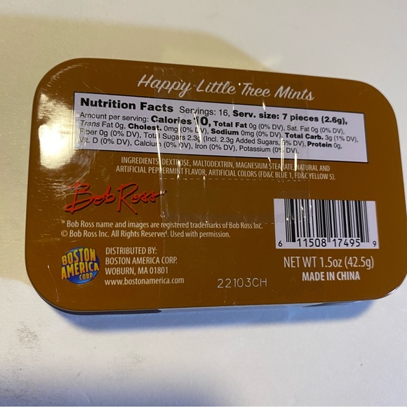 Bob Ross “Happy Little Trees” tin NIP sealed 2”x4”x1” - Picture 3 of 3